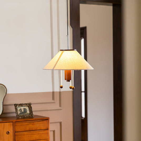 Pendant Light In Metal And Fabric Finish - OroDwell