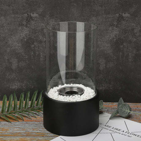 Glass oil lamp for living room accent decor