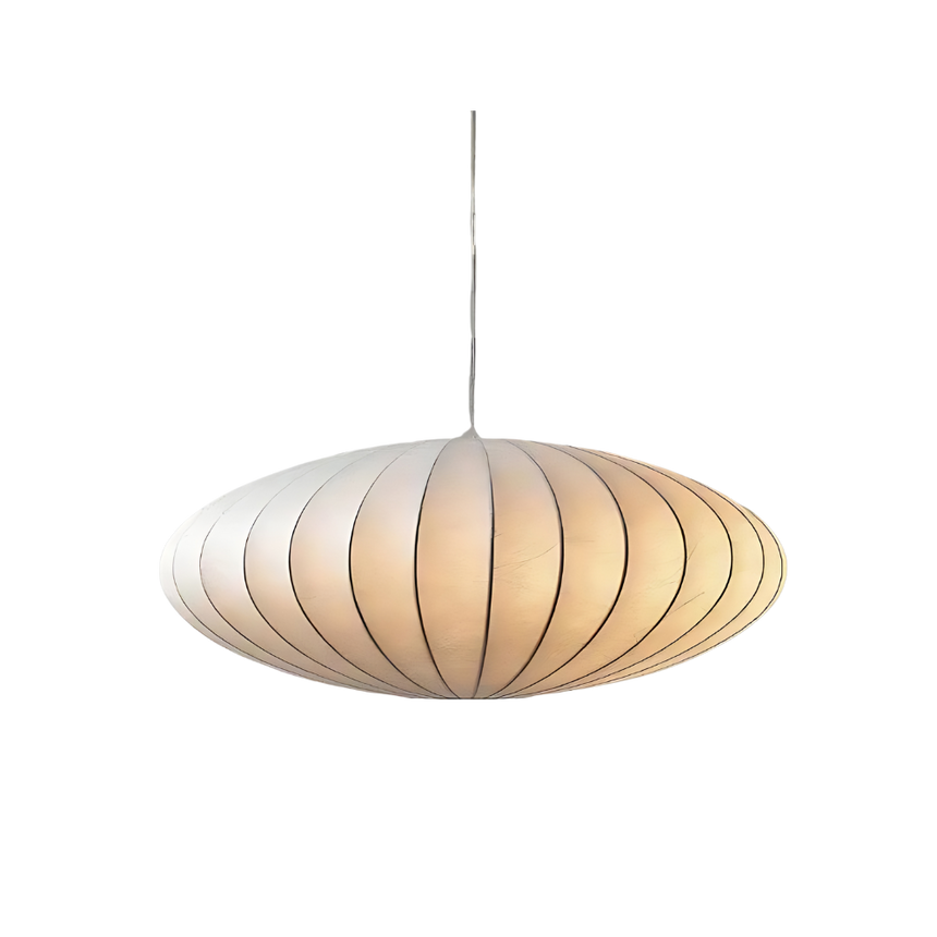 Aethera Silk Ceiling Light ivory silk finish - OpalDwell