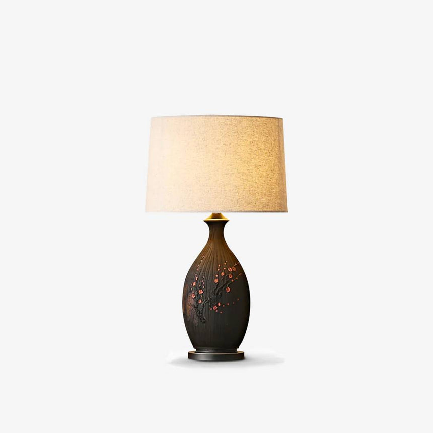 Ceramic Table Lamp Retro Style Silhouette