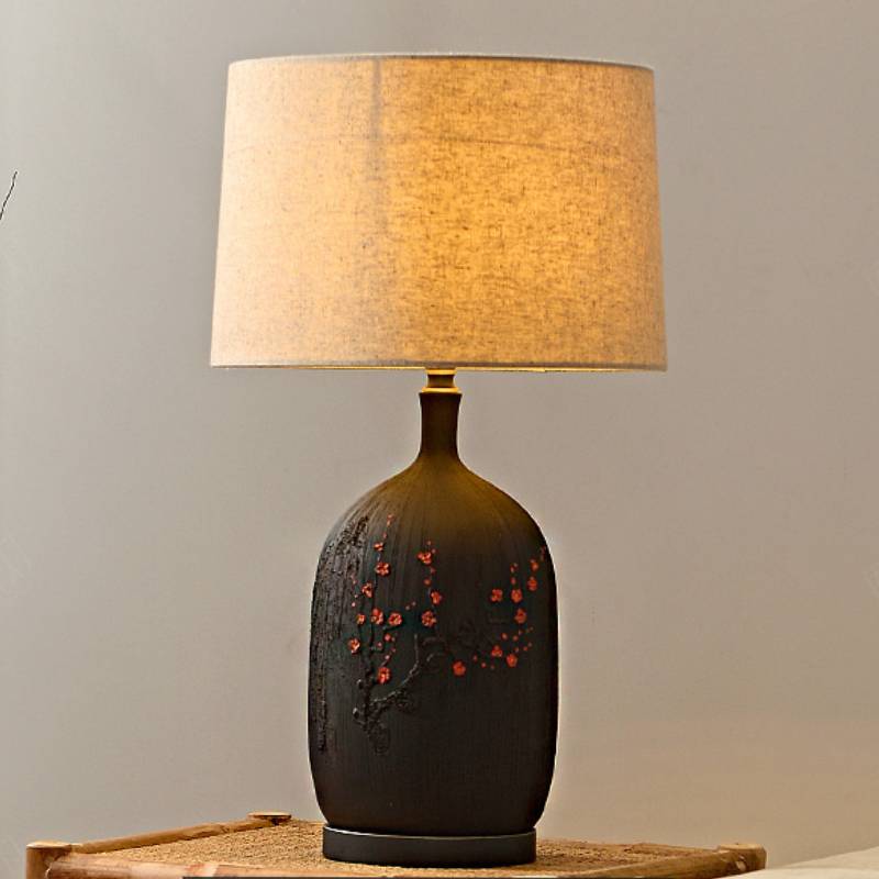 Ceramic Table Lamp for Bedroom Nightstand