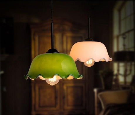 Aurelle French Vintage Opaline Glass Pendant Light