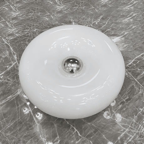 Nordic Italian-Inspired Donut Lamp Lighting Fixture Close-Up | OroDwell