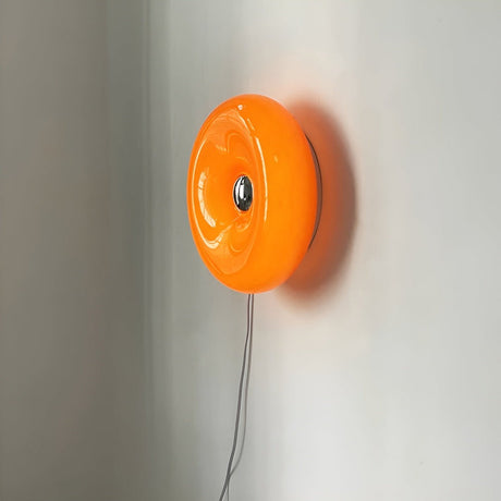 Glass and Metal Finish Donut Lamp Design Detail | OroDwell