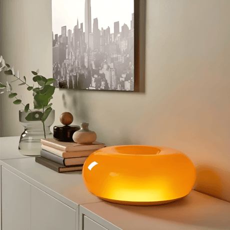 Orenda Donut Lamp - Glass and Metal Nordic Italian-Inspired Design | OroDwell