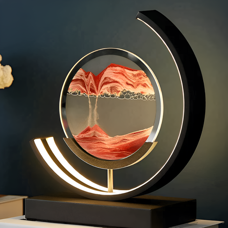CalmSands Sand Art Glow Lamp - Metal and Glass App-Controlled LED Design | OroDwell