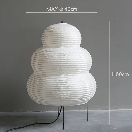 Rice Paper Floor Lamp Adjustable Color Modes Detail