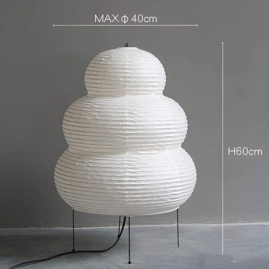 Rice Paper Floor Lamp Adjustable Color Modes Detail