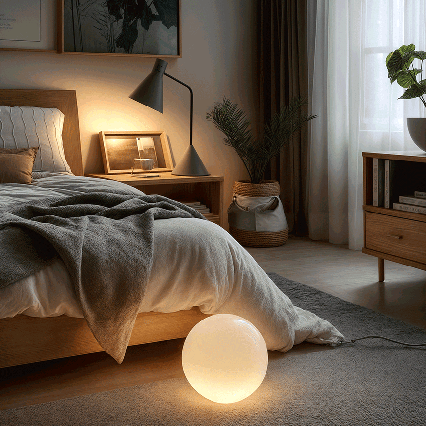 Modern globe light for garden pathways