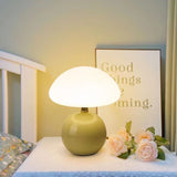 Ceramic table lamp side angle view