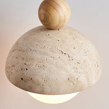 Travertine Dome Pendant Light for Dining Room