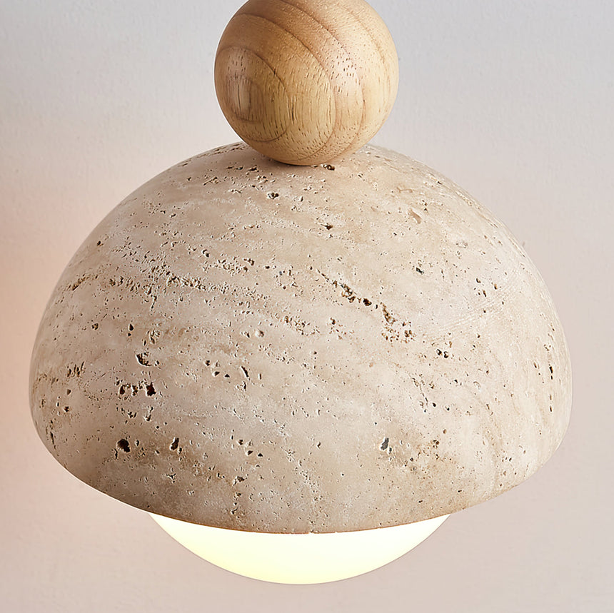 Travertine Dome Pendant Light for Dining Room