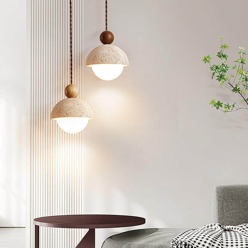 Travertine Glass Pendant Light Home Decor