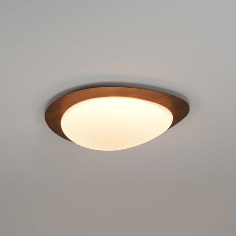Wood Tone Ceiling Light Warm Glow