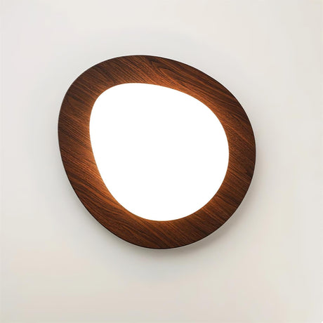 Wood Tone Ceiling Light Warm Glow