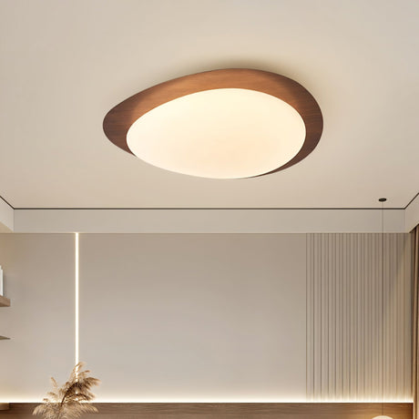 Hardwired Ceiling Light Wood Finish