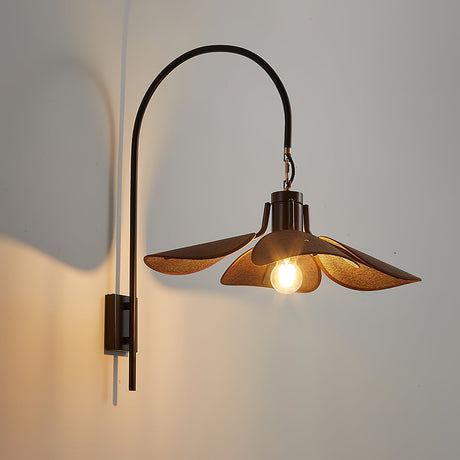Wall Lamp Petal Silhouette Detail View - OroDwell