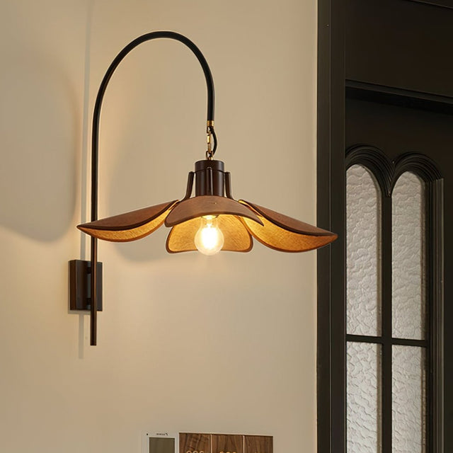 FloraNova Floral Linen Wall Lamp – Hero View - OroDwell