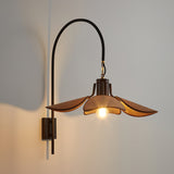 Linen Wall Lamp With Floral Petal Design - OroDwell