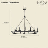 Sorena Chandelier - Candelabra Bulb Configuration