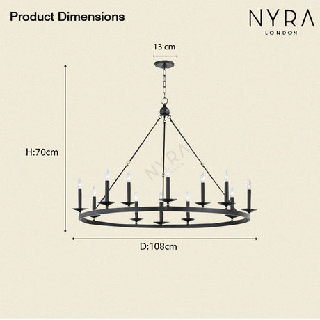 Sorena Chandelier - Candelabra Bulb Configuration