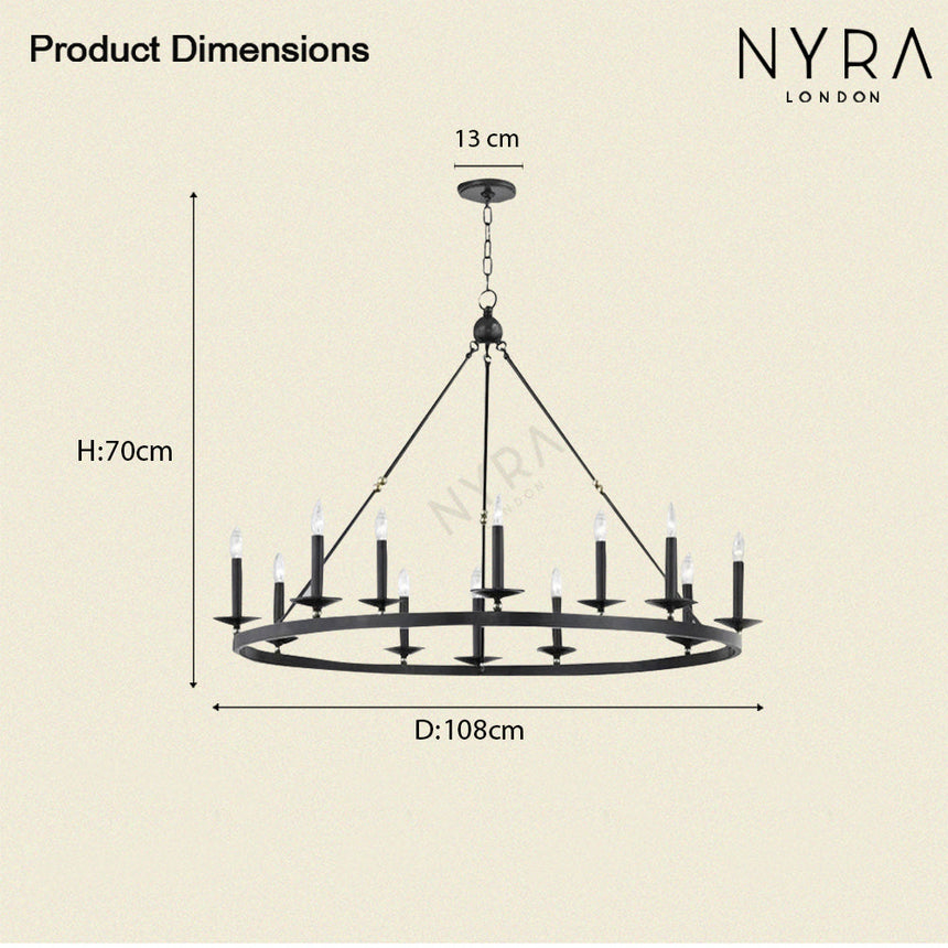 Sorena Chandelier - Candelabra Bulb Configuration