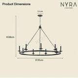 Sorena Circular Chandelier - Entryway Lighting Accent