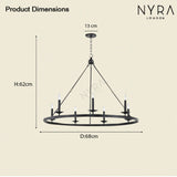 Sorena Circular Chandelier - Kitchen Island Lighting Accent