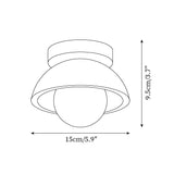 Travertine Glass Ceiling Light for Living Room