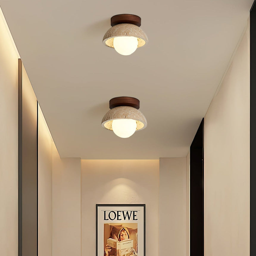 Sculptural Ceiling Light Warm Ambient Light