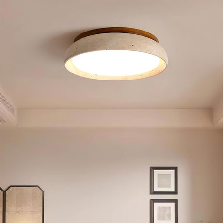 Travertine ceiling light for dining room