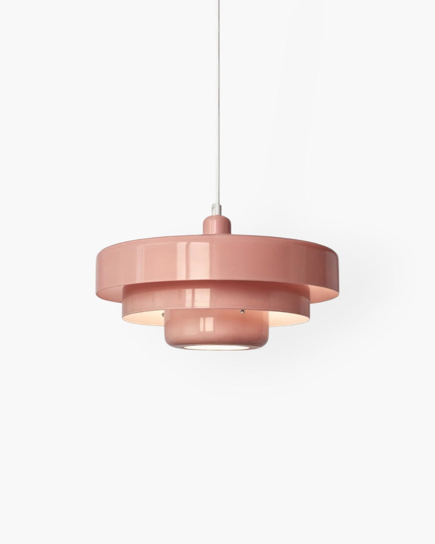 Solara Retro Orange Pendant Light overall product view - OpalDwell