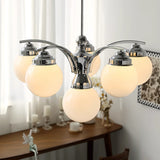 Glass Chandelier White Accent Detail Close-Up - OpalDwell