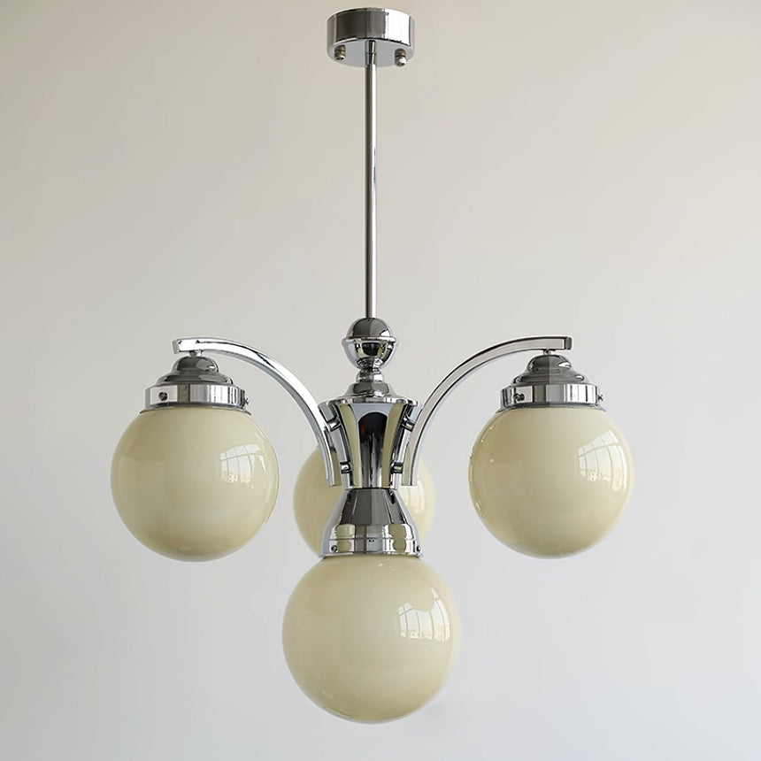 Eloria Round Pink Chandelier Angled Detail View - OpalDwell