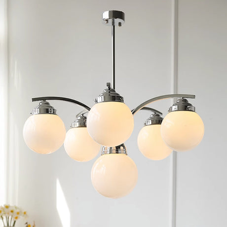 Round Chandelier E27 Fitting Configuration Close-Up - OpalDwell