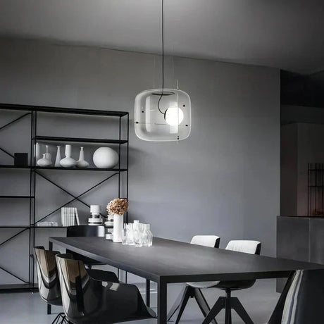 Contemporary Glass Hanging Lamp Modern Pendant OpalDwell