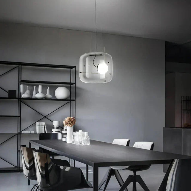 Contemporary Glass Hanging Lamp Modern Pendant OpalDwell