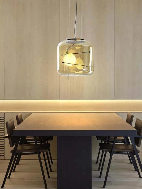 Hanging Lamp Installed Overhead View OpalDwell