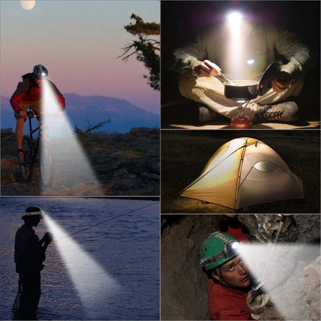 Tactical headlamp for hiking and camping