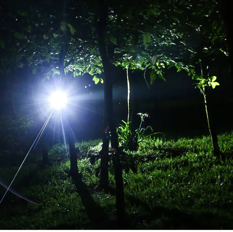 LED headlamp waterproof zoom rechargeable for outdoor use