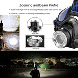 Tactical headlamp for hiking and camping