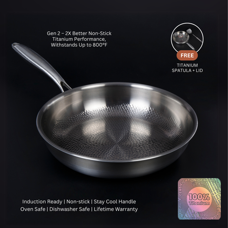 Titanium Frying Pan for Kitchen Cooking OpalDwell
