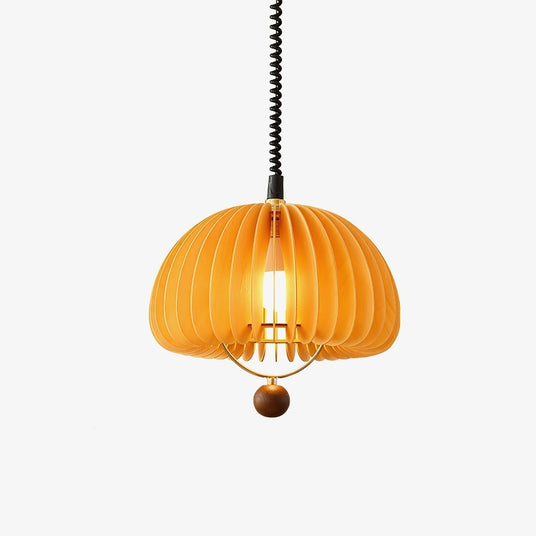 Metal And Wood Pendant Light With Organic Design - OroDwell