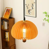 Pendant Light In Metal And Wood Finish - OroDwell
