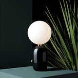 Glass and Metal Table Lamp Fixture