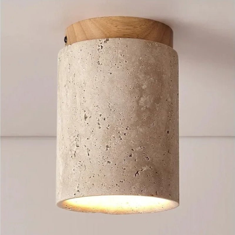 Natural Stone Ceiling Light Fixture