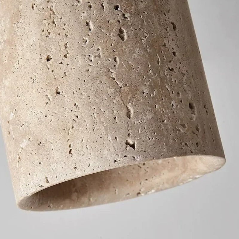 Travertine Ceiling Light Detail