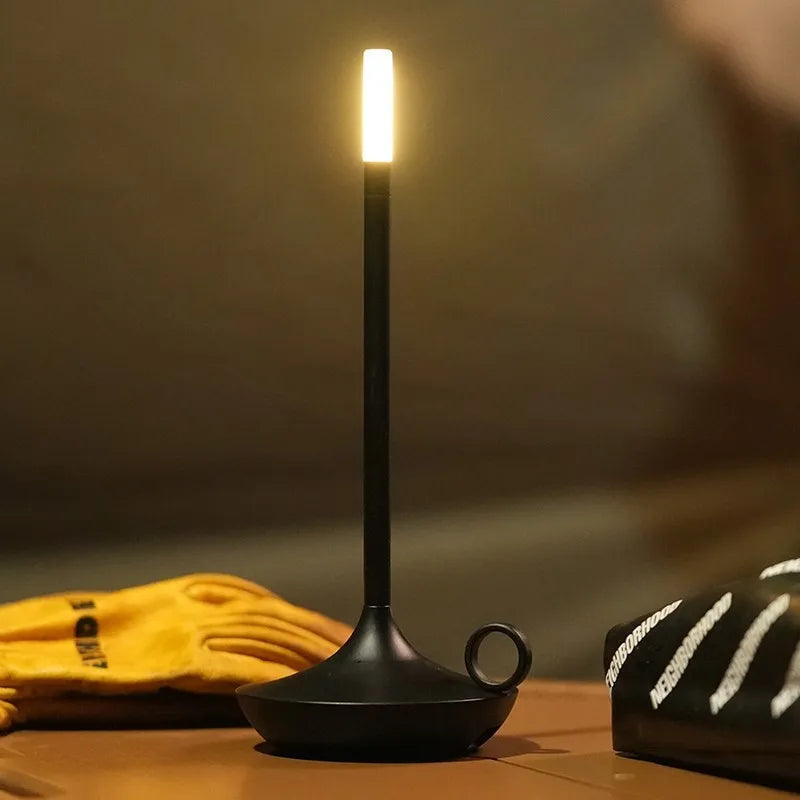 rechargeable candle-style LED table lamp