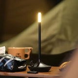 LumaCove candle-style LED table lamp styled room setting