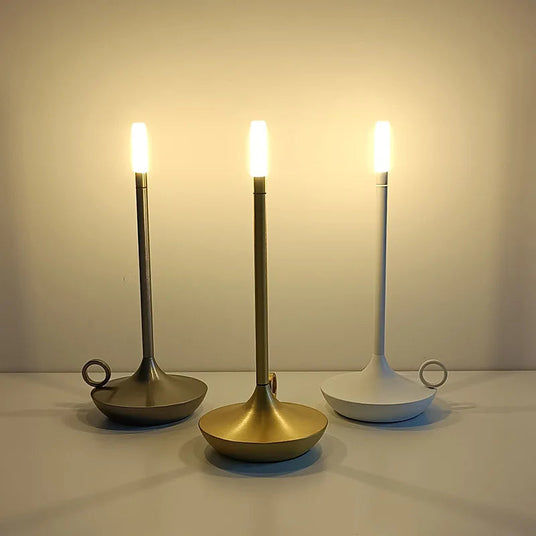black metal minimalist table lamp for bedside lighting